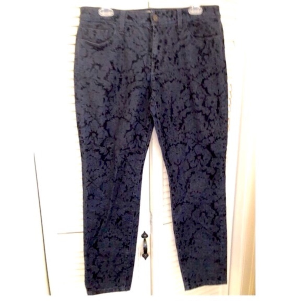 Banana Republic Rare Floral Damask Flocked Skinny Leg Jeans W31
